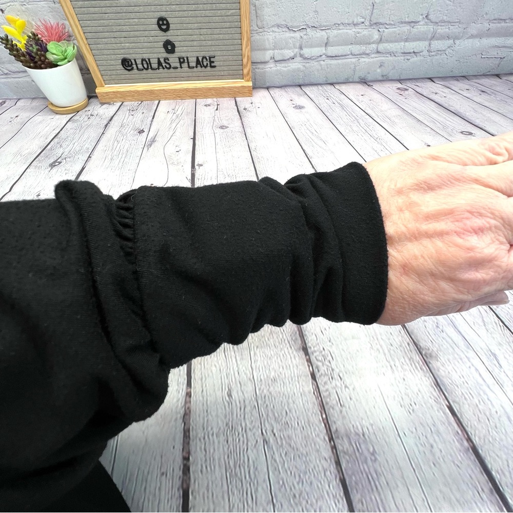ANA Long Sleeve Scoop Neck Tee with Wide Cuffs - Picture 6 of 7
